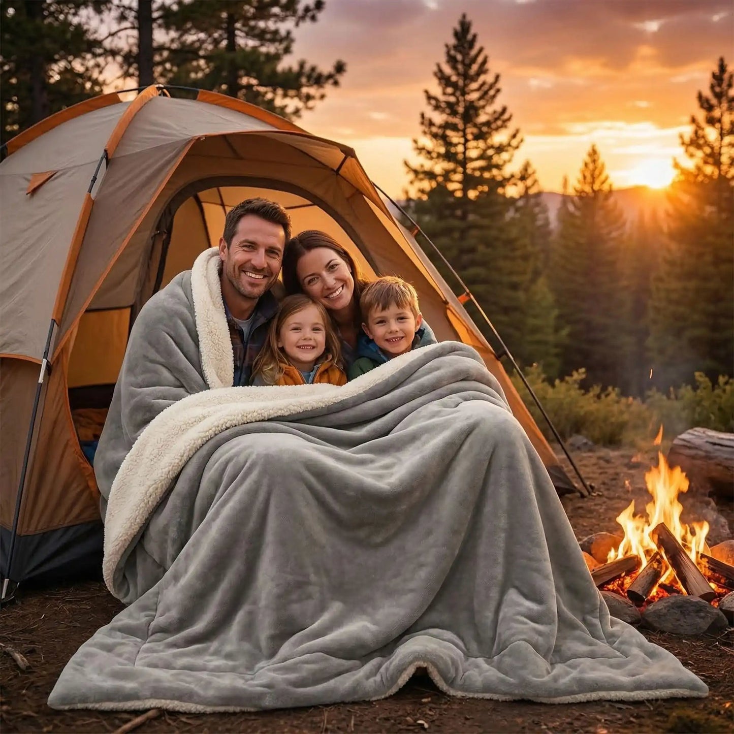 Couverture| Double Flanelle - Camping Aventurier