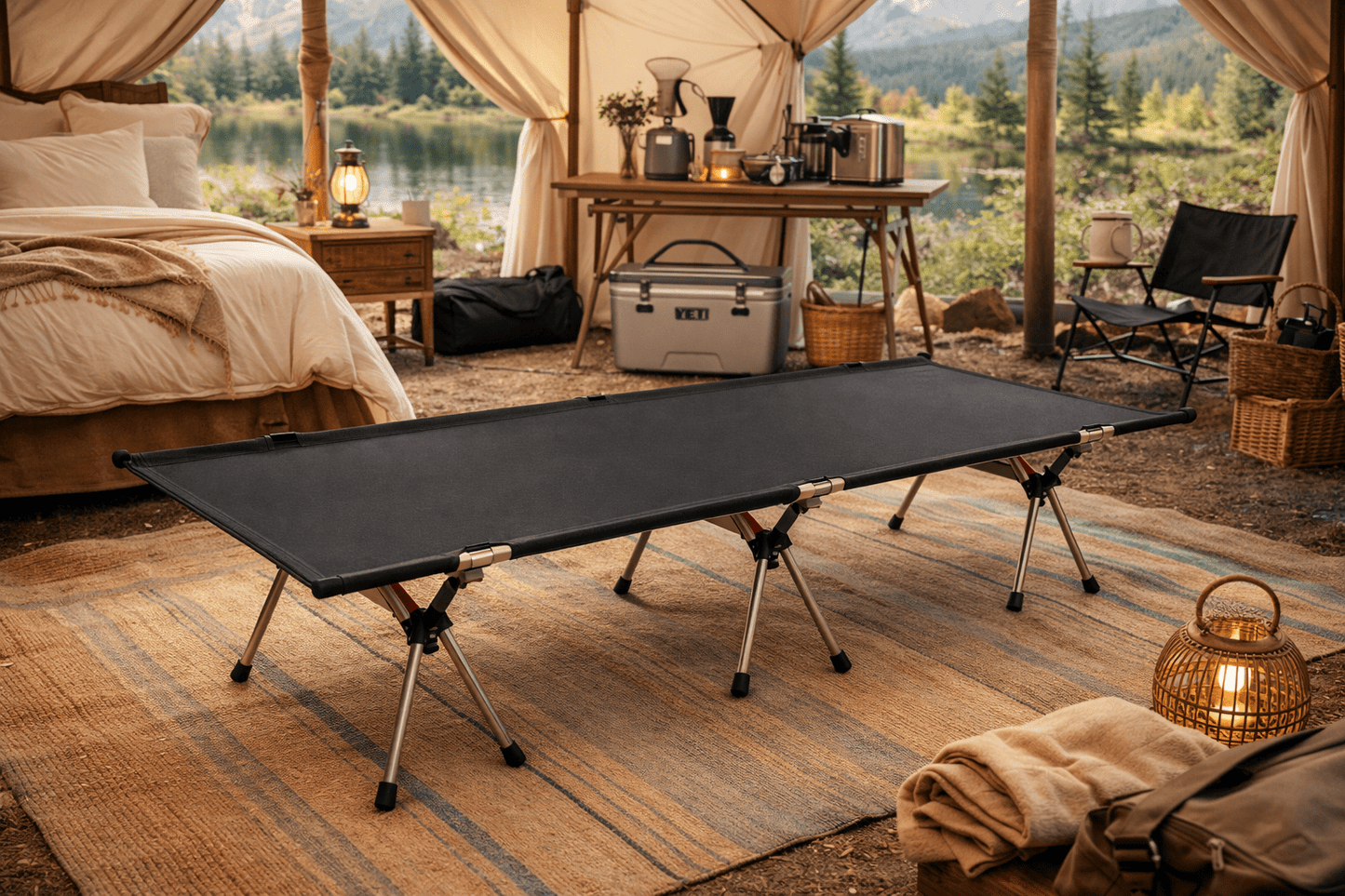 Lit de camp pliable | Ultra - Confort Nomade - Camping Aventurier