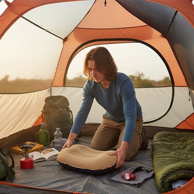 Coussin gonflable | UltraComfort - Camping Aventurier