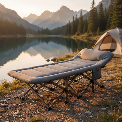 Lit de Camp Pliable | Oreiller Intégré