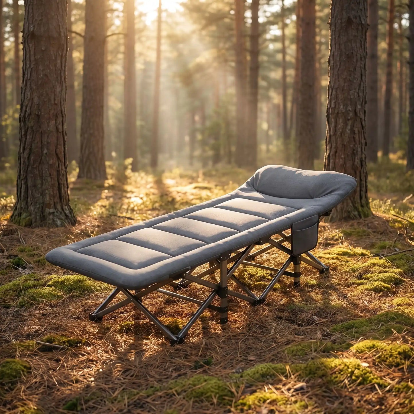 Lit de Camp Pliable | Oreiller Intégré