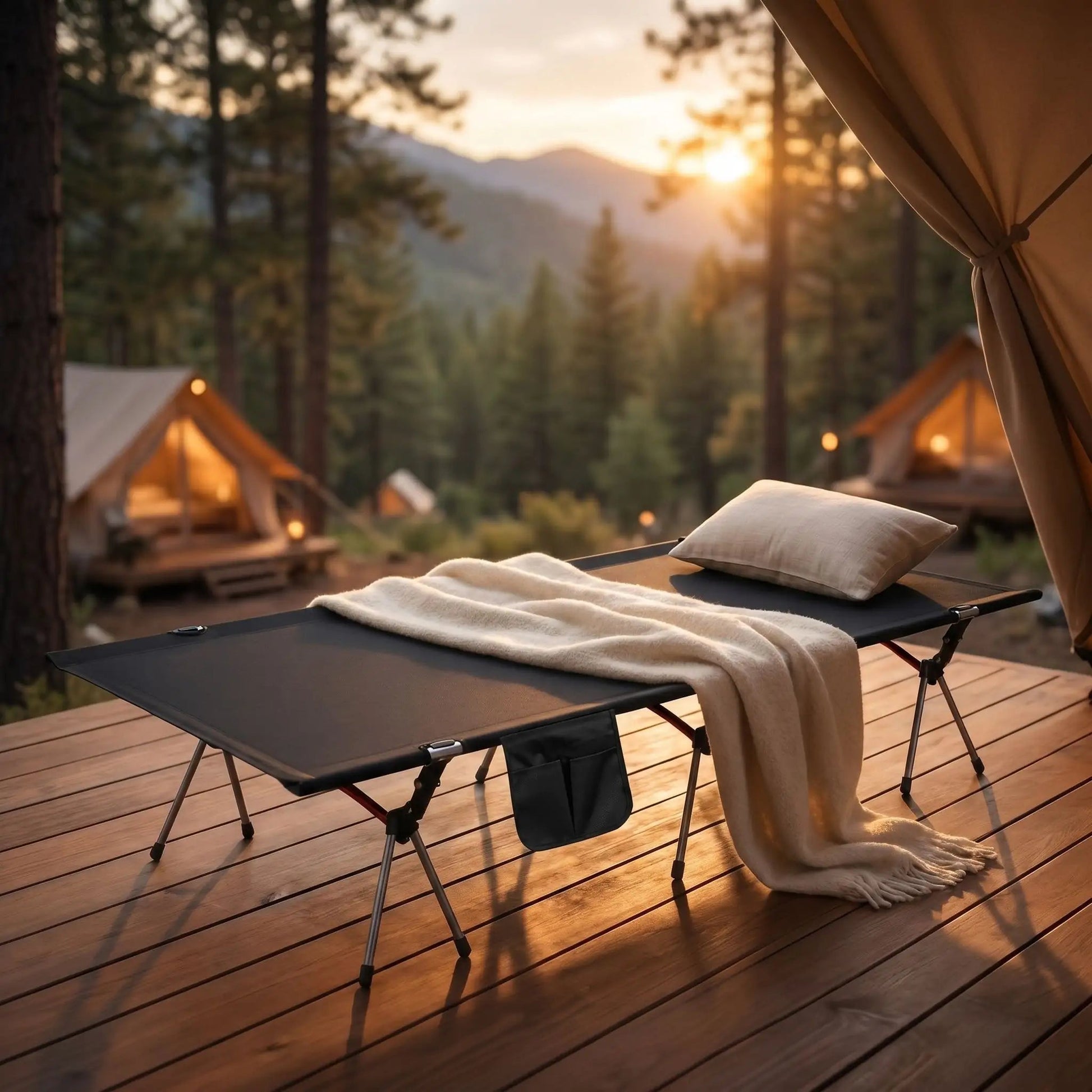 Lit de camp pliable | UltraConfort - Camping Aventurier