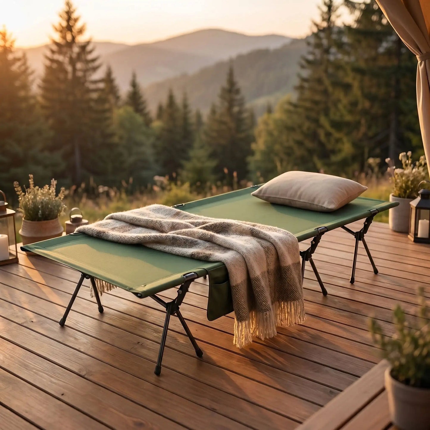 Lit de camp pliable | UltraConfort - Camping Aventurier