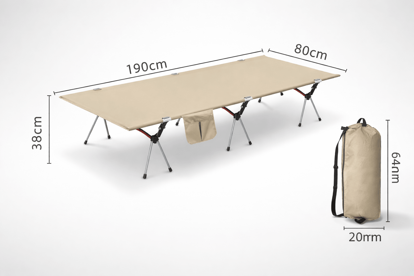 Lit de camp pliable 
