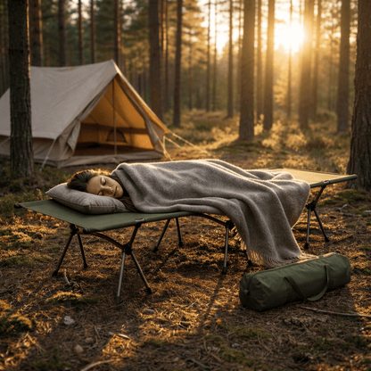 Lit de camp pliable | Ultraléger 2,2kg - Camping Aventurier