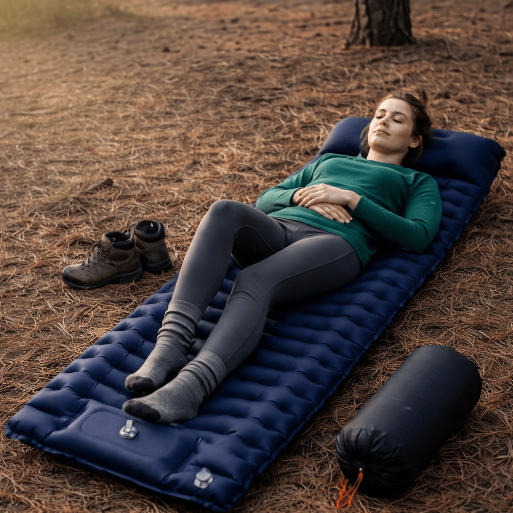Matelas gonflable 1 personne | Camping Confort - Camping Aventurier
