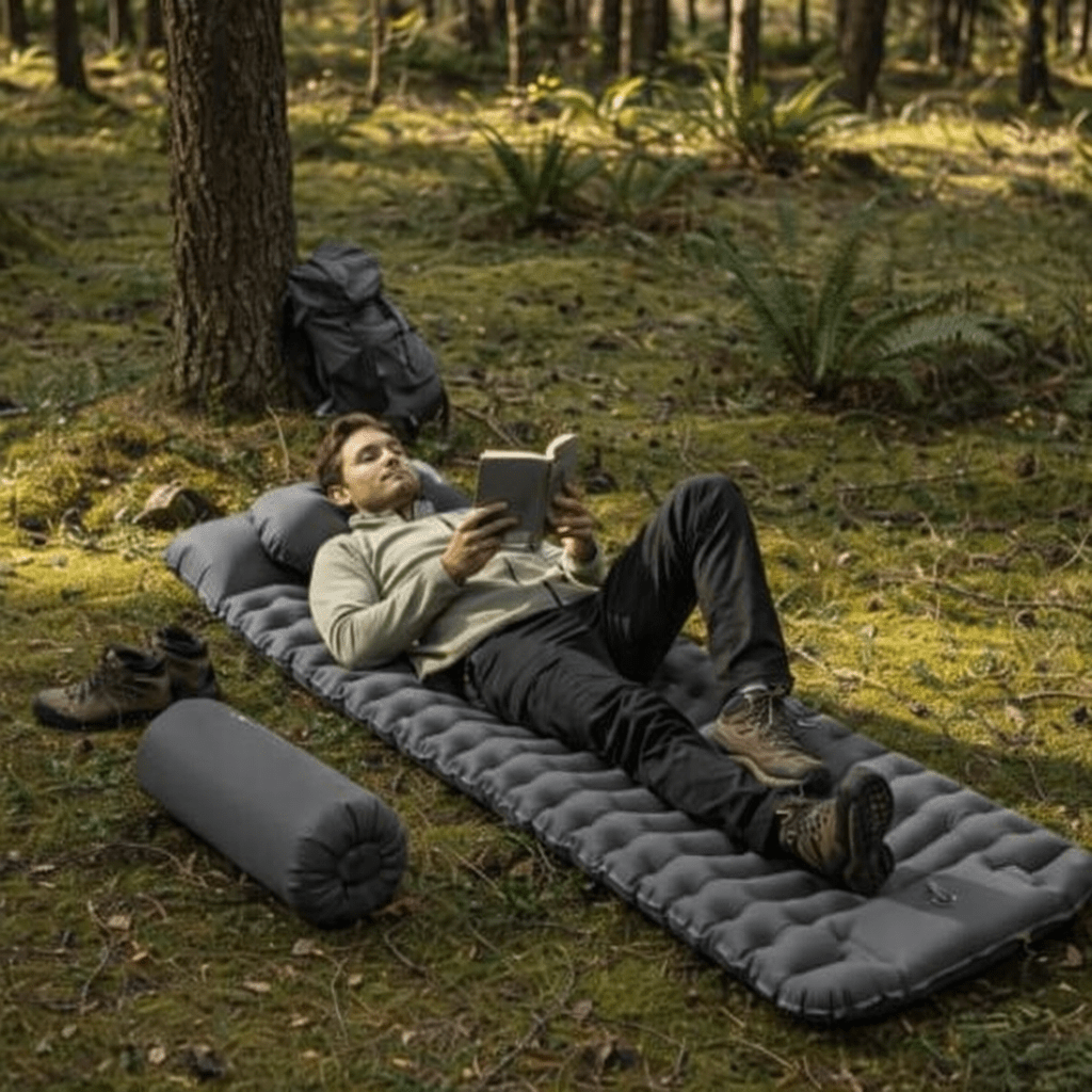 Matelas gonflable 1 personne | Camping Confort - Camping Aventurier