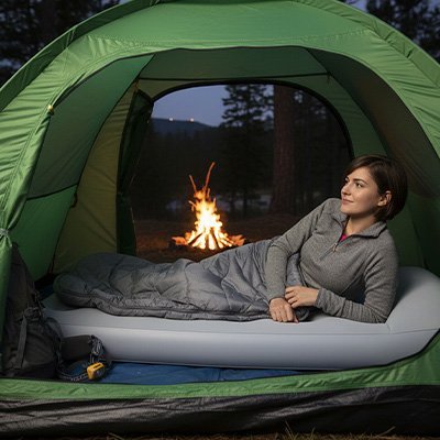 Matelas gonflable 1 personne | UltraConfort - Camping Aventurier
