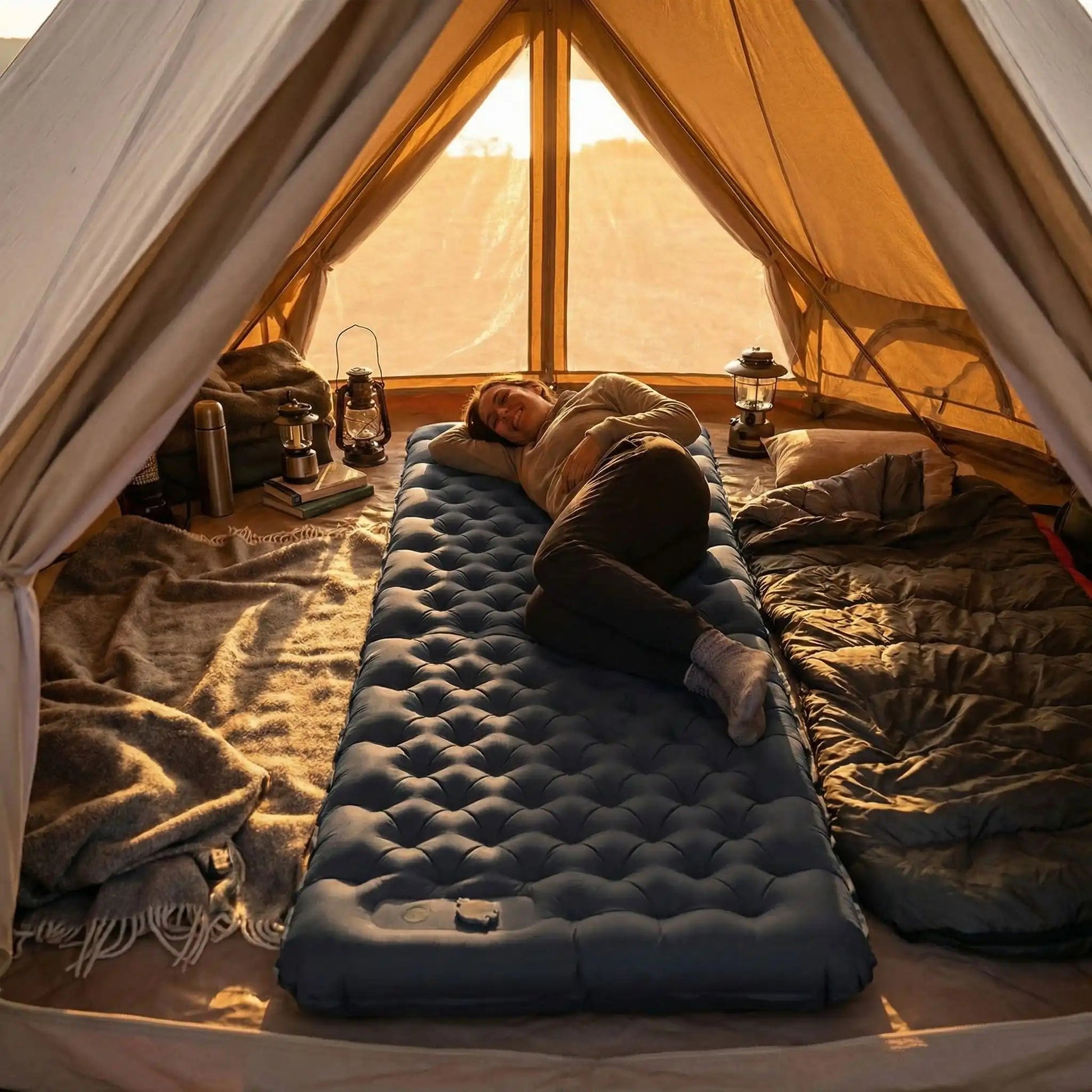 Matelas gonflable 1 personne | Ultraléger - Camping Aventurier
