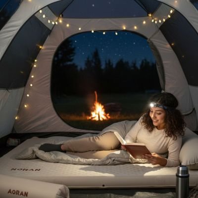 Matelas gonflable 2 personnes | Confort Premium - Camping Aventurier