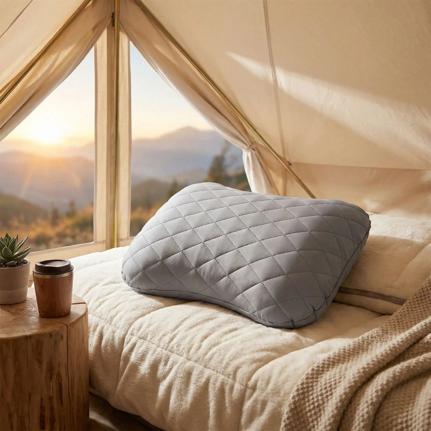Oreiller de camping | Ultra - compact - Camping Aventurier