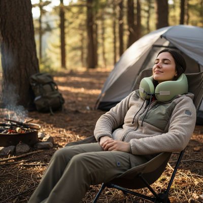 Oreiller de voyage | Forme en U - Camping Aventurier