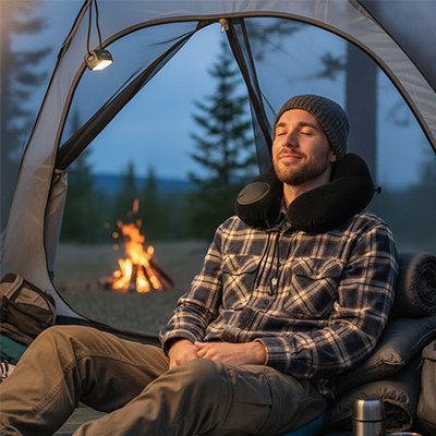 Oreiller voyage | Ergonomique Compact - Camping Aventurier