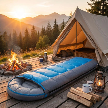 Sac de couchage 3 saisons | Confort 0-5°C - Camping Aventurier
