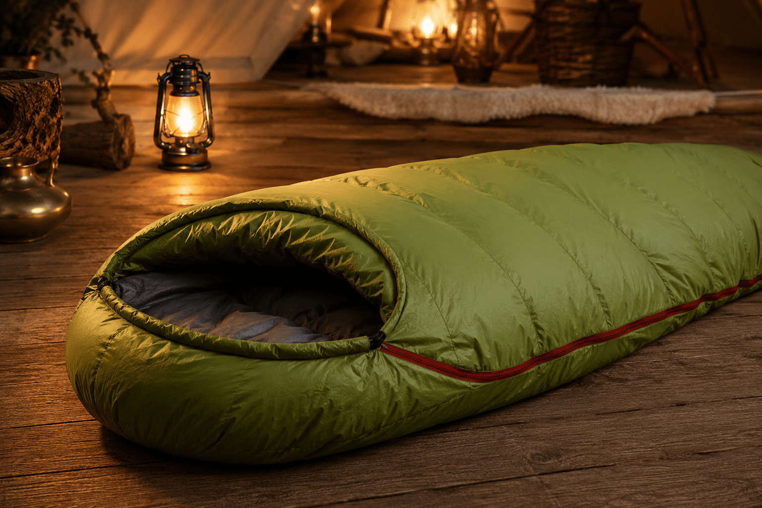 Sac de couchage grand froid | Duvet d'Oie Blanche - 15°C - Camping Aventurier
